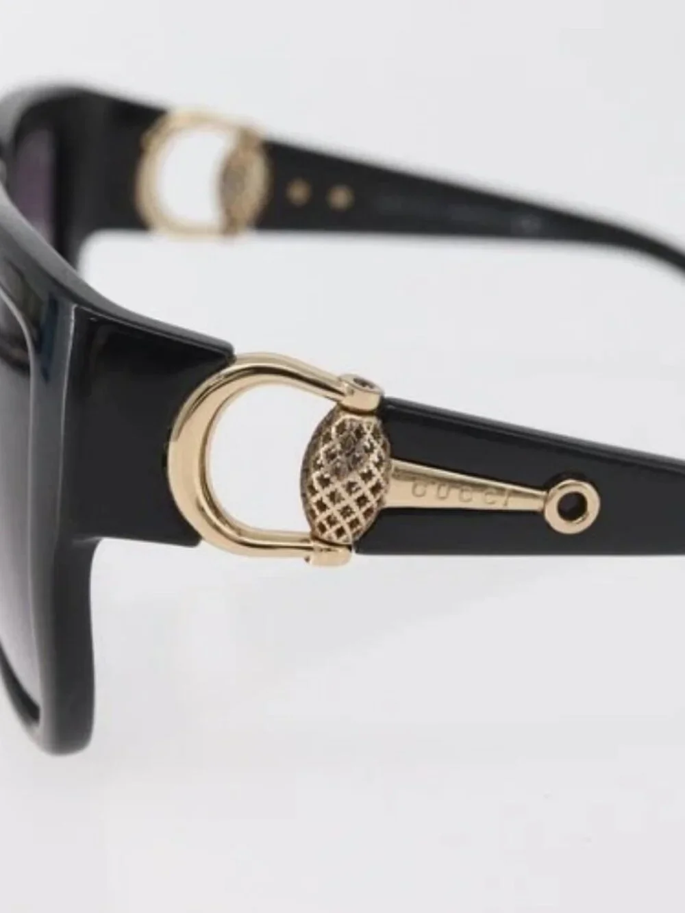 GUCCI Sunglasses plastic Black GG3727 Auth hk3699A